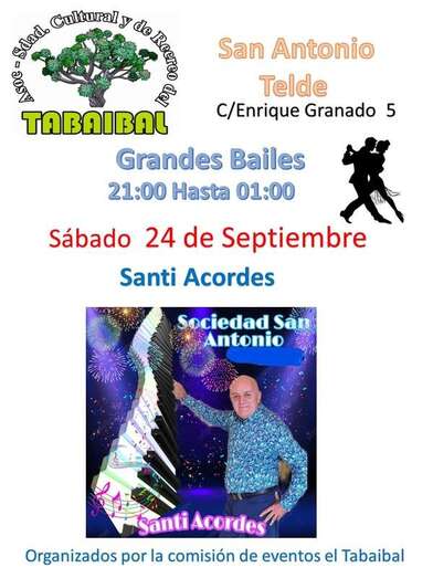 Cartel de la actuación de Santi Acordes/TA.